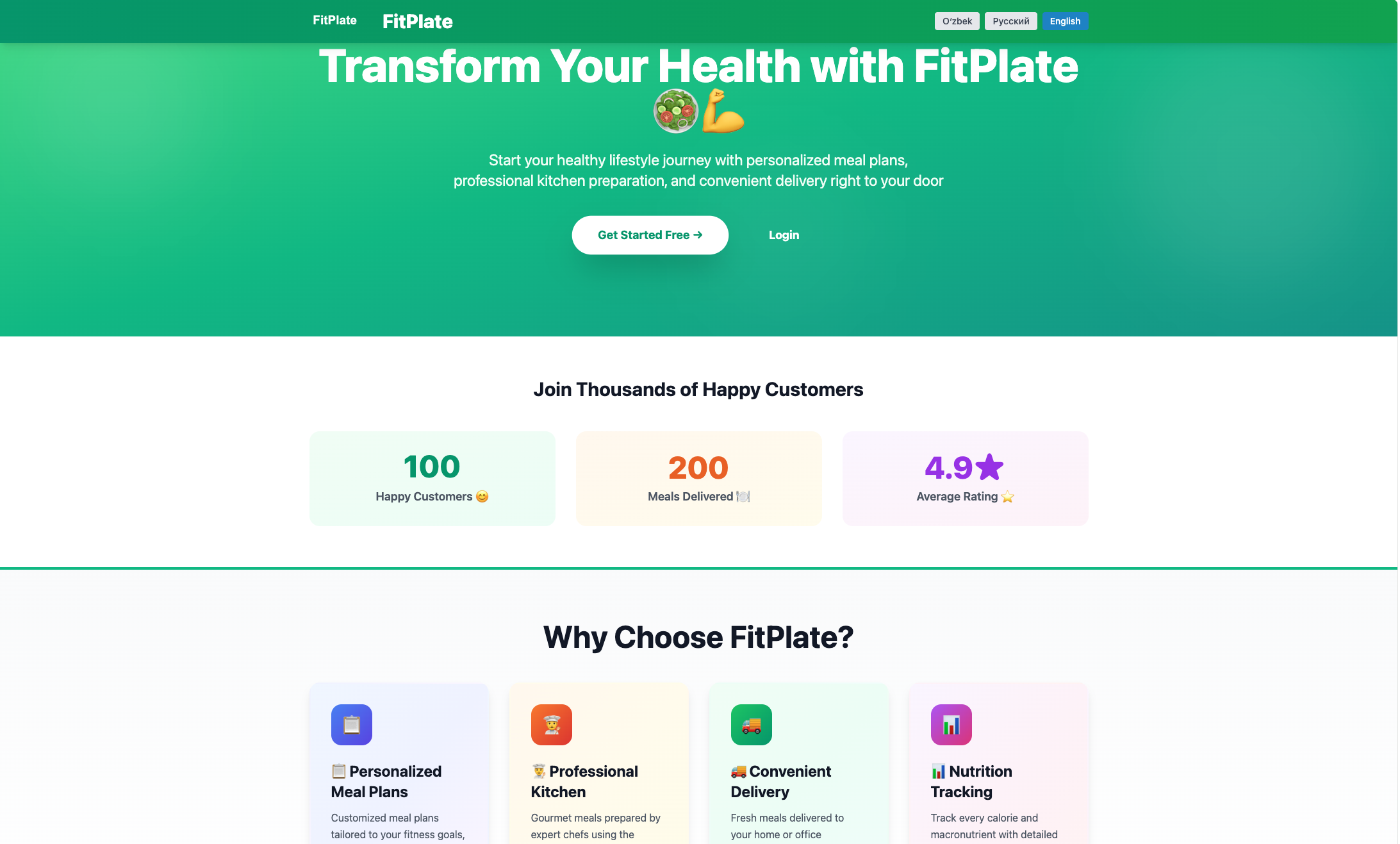 FitPlate Meal Delivery Platform